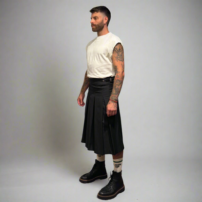 Highlands Black Pinstripes