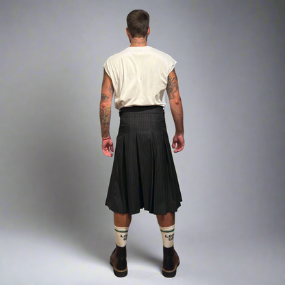 Highlands Black Pinstripes