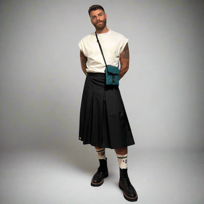 Highlands Black Pinstripes